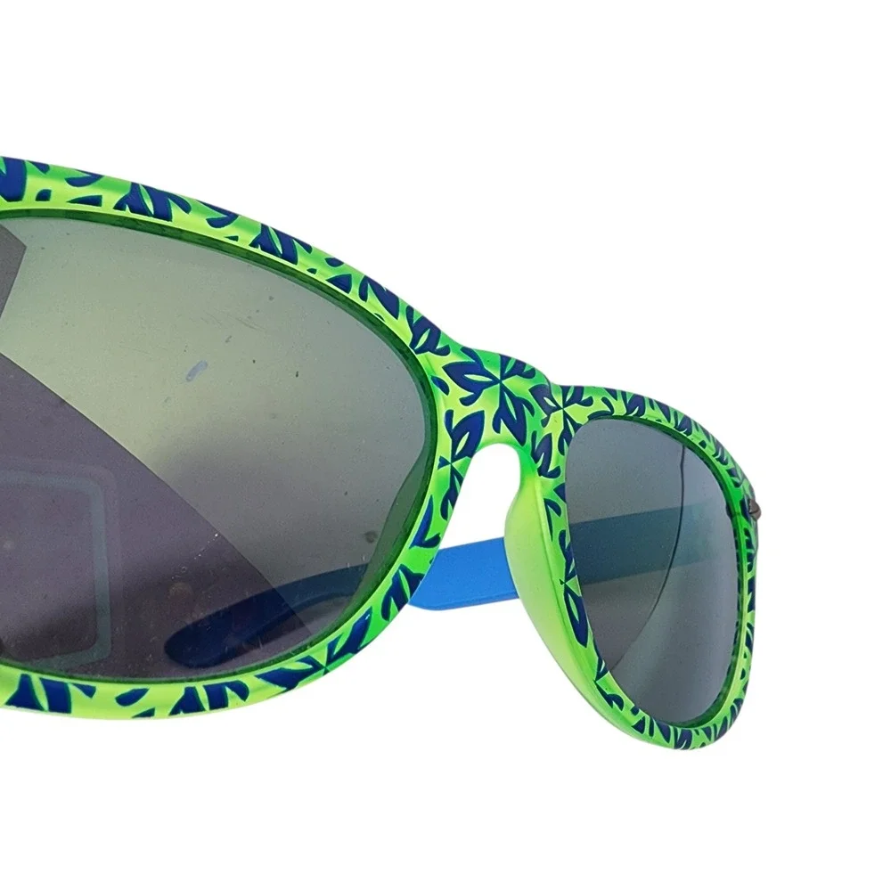 Knockaround Sunglasses Blue Green Custom Geometric Polarized Lenses Retro‎